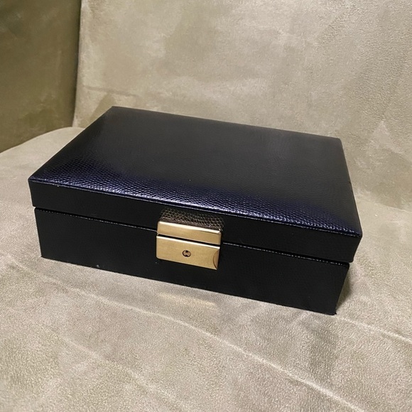 Handcrafted Leather Jewel Box with lock and key made in Spain for Neiman… - Picture 1 of 16